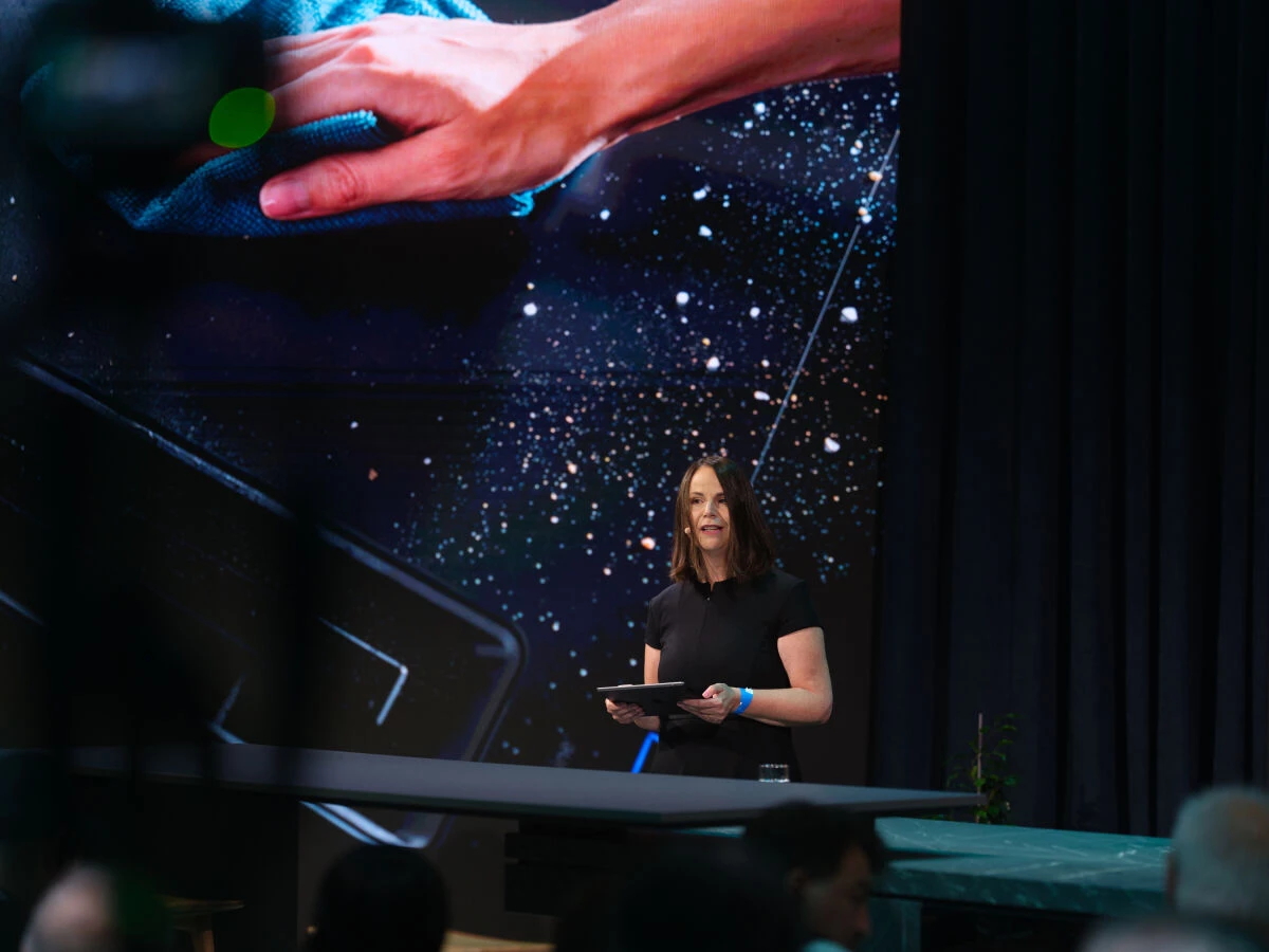 A first glimmer of what’s to come: Ulrike pestA onstage at IFA 2025 Media Days