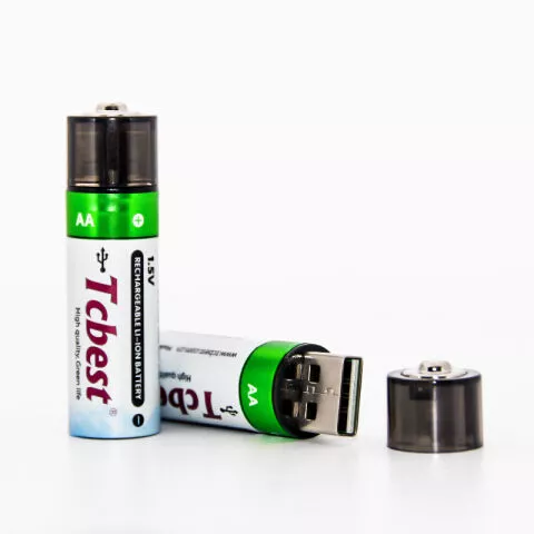 Rechargeable Lithium USB AA batteries