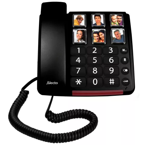 Alecto (CW30) Senior telephone with large photo buttons and number keys featuring extra loud call volume