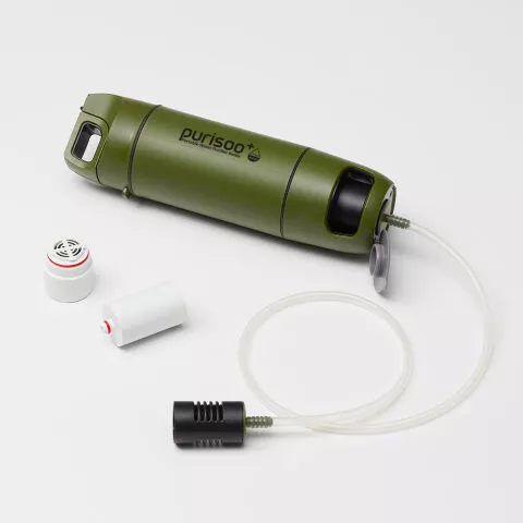 Purisoo Plus : Portable Water Purifier Bottle with Modular Filters