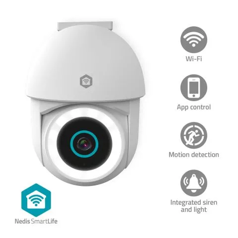 Wi-Fi Smart Pan/Tilt Outdoor Camera with full-colour night vision (WIFICO22CWT)