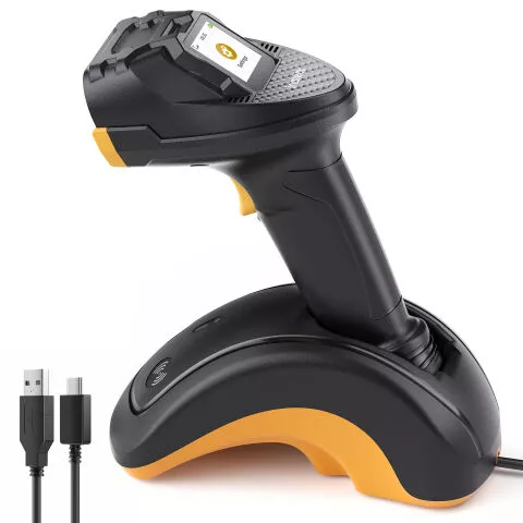 Inateck 2D Wireless Bluetooth® 5.3 Barcode Scanner with Touchscreen & CMOS+CCD Dual Modules, Pro 8