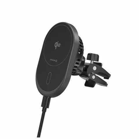 SWISSTEN MAGNETIC CAR HOLDER MagRide WITH WIRELESS CHARGER Qi2 15W (MagSafe compatible)