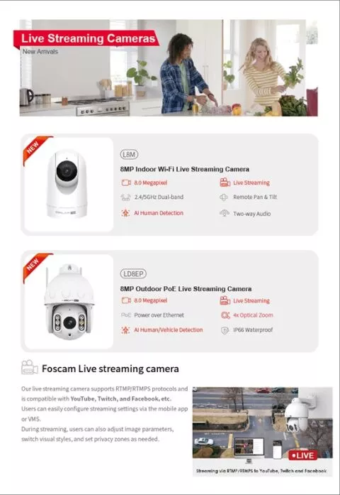 Live Streaming Cameras