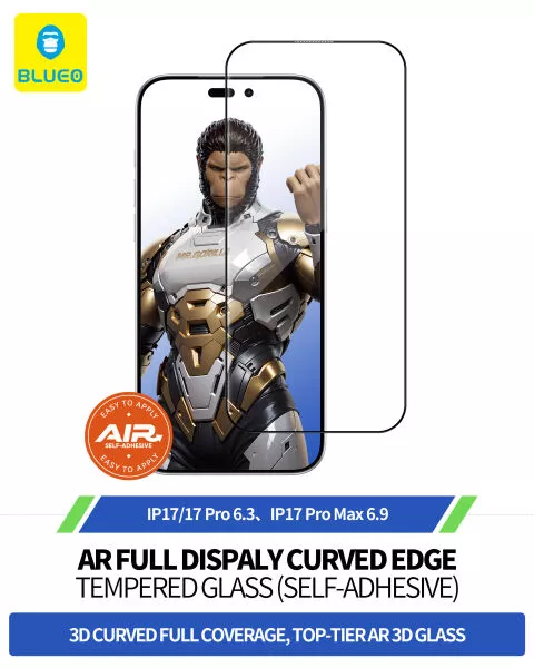 3D Curved Edge Anti-Reflective Tempered Glass (Self-Adhesive)