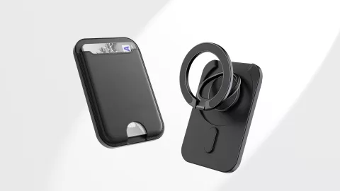 Magnetic card holder stand