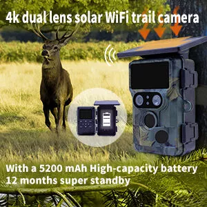4k dual lens solar WiFi trail camera