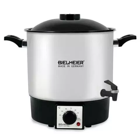 BIELMEIER Einkochautomat einwecken Edelstahl 1000 Watt 9 Liter BHG 990.1 Kunststoff Auslaufhahn 3/8" Ersatzteilgarantie Made in Germany (B990122)