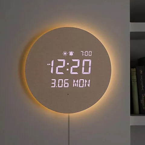 Full Moon Backlight Nightlight LED Wall Clock