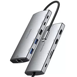 11-in-1 Multi-port USB C Hub with Dual HDMI 4K@60Hz