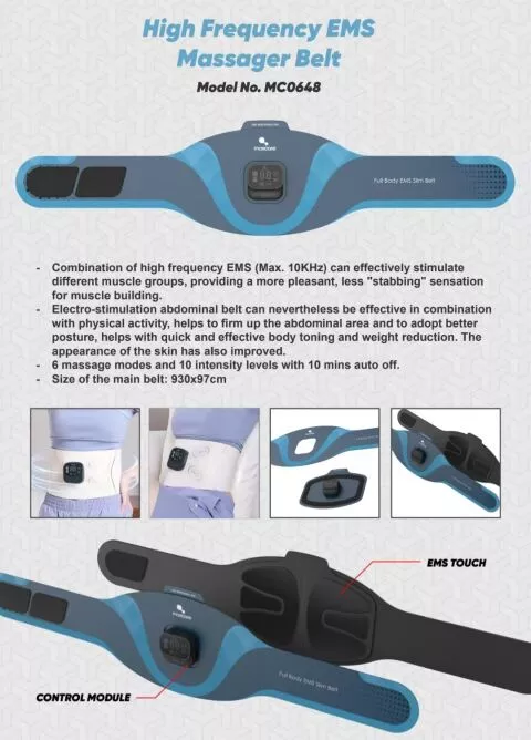 High frequency massager belt