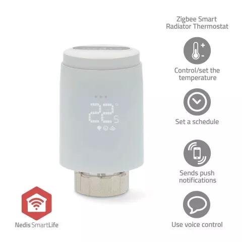 Smart Zigbee radiator thermostat to control the temperature in any room of your house (ZBHTR20WT)