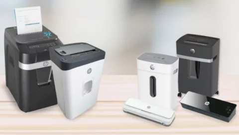 Aktenvernichter und Laminiergeräte der Marke HP - für das Großraumbüro oder im Home-Office