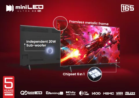 MiniLED STREAM TVs 165Hz