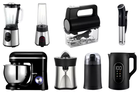 Table Blender、Mini Blender (Smoothie To Go)、Hand Mixer、Stand Mixer、Citrus Juicer、Sous Vide Circulator、Coffee Grinder、Electric Kettle