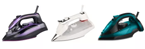 steam iron, hair dryer, pancake maker