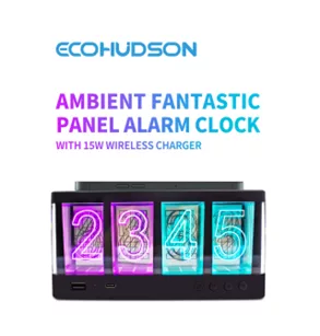Ambient Fantastic Panel Alarm Clock with 15W Wireless Charger