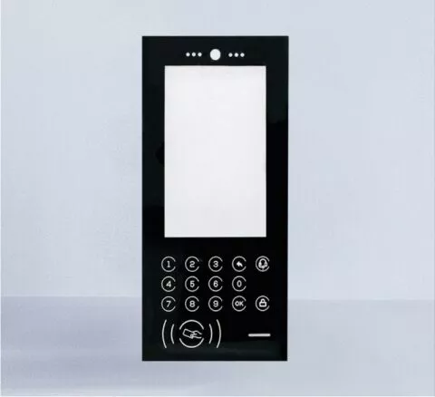 Touch screen glass plate