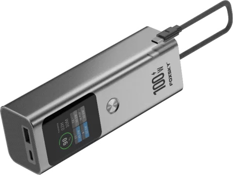 27000mAh/99.9Wh PD140W Aluminum power bank with TFT screen monitoring your charging status