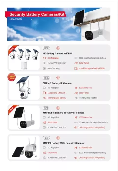 Security Battery Cameras/Kit