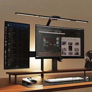 Glare free office screen lamp