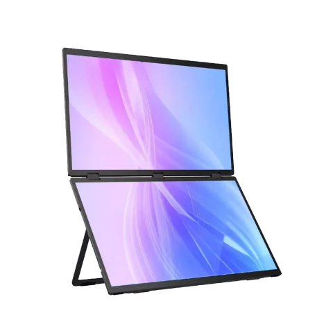 UPERFECT Delta Max – Tragbarer Dual-Screen-Monitor im vertikalen Design