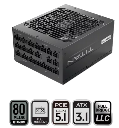 TTP-1650FC, 80 PLUS® Titanium certified efficiency, PC Power Supply