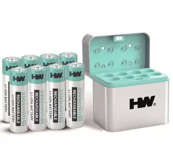 HW Brand  Rechargeable Li-ion AA Battery with Charger