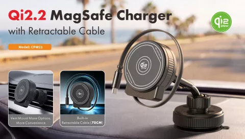 Qi2.2 MagSafe Wireless Charger with Retractable cable-CPW21