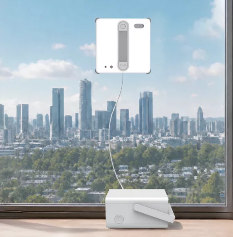 Robot Window Cleaner with Base Station
