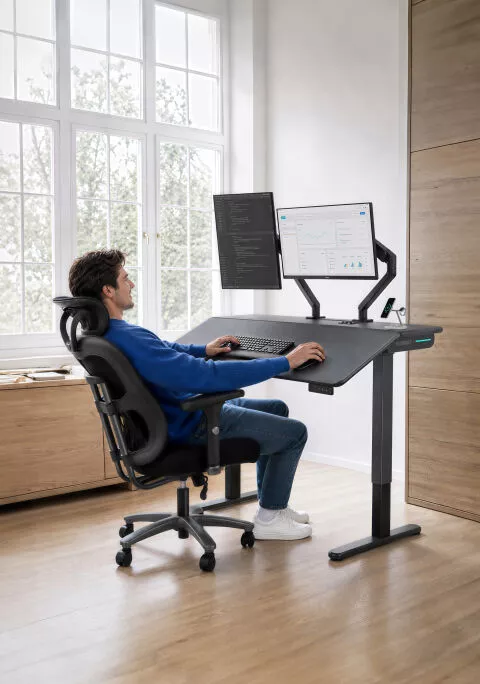 HUANUO Electric Tilting Sit-stand Desk