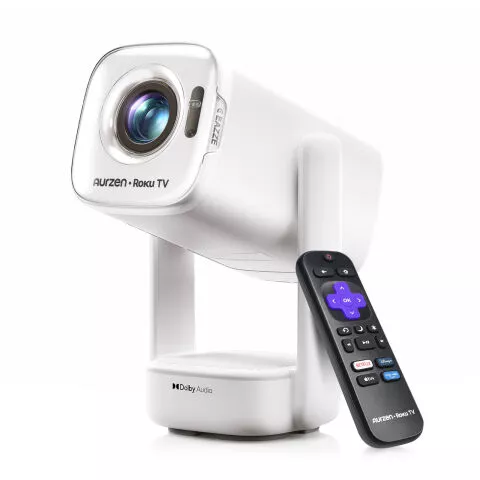 Aurzen EAZZE D1R air Portable Roku TV Smart Projector
