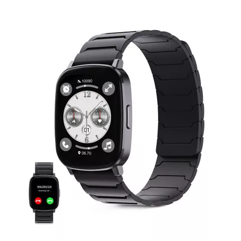 KSIX Nexus Smartwatch, Calls, Health Tracking, IP68, 2 Interchangeable Straps