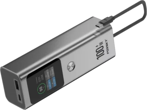 27000mAh/99.9Wh PD140W Aluminum power bank with TFT screen monitoring your charg