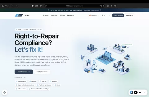FixFirst R2RC - The Right-to-Repair Compliance Platform