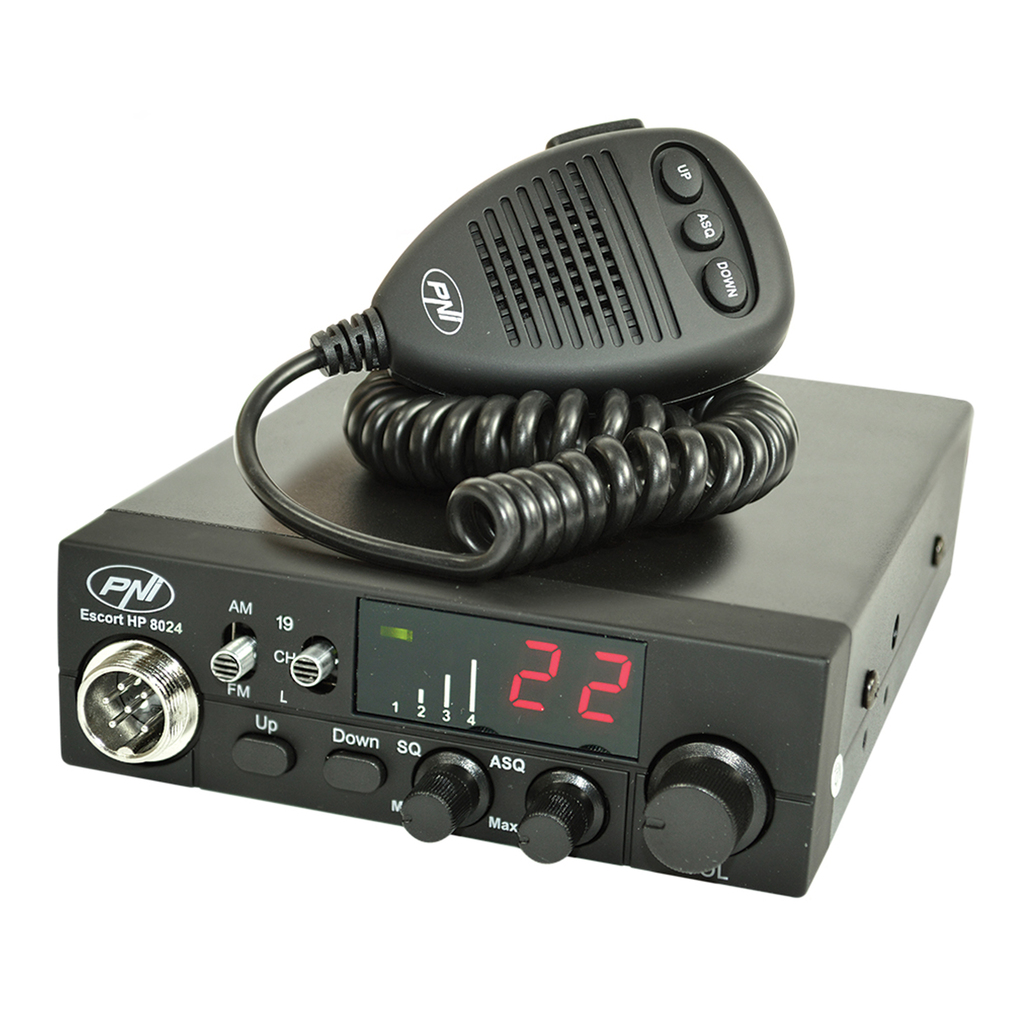 CB Radio PNI Escort HP 8024 adjustable ASQ, 12V - 24V, 4W AM/FM