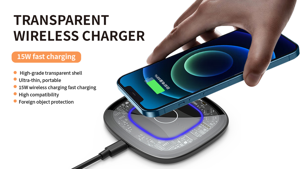 M1038Q Transparent 15W Wireless charger