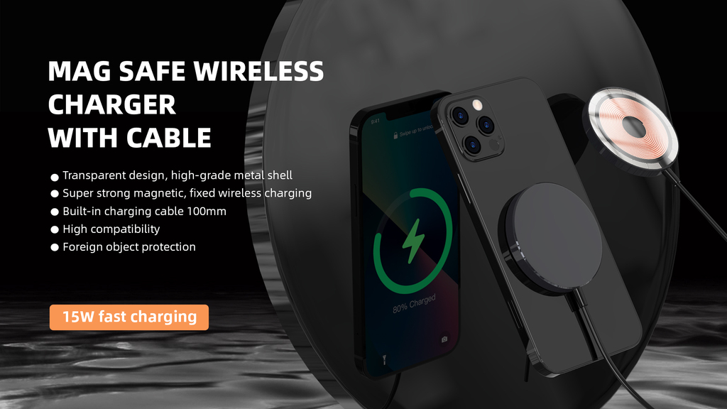 M1050Q 15W Transparent magnetic wireless charger