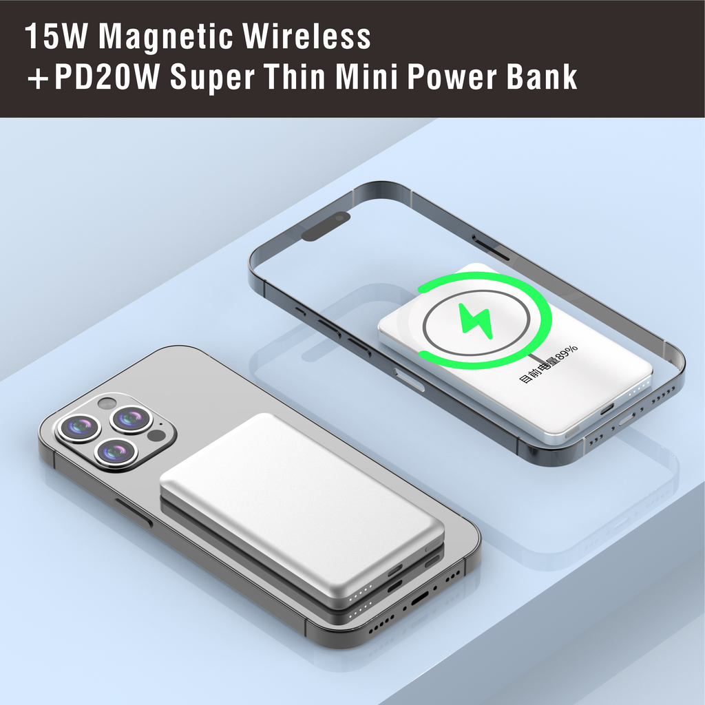 PT-980 5000mAh magnetic quick 15W wireless charging power bank