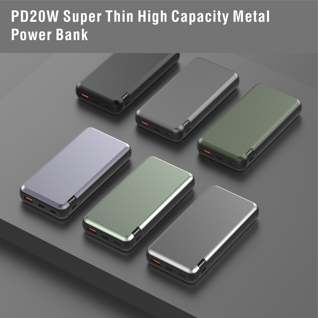 PT-695 - 20000mAh fast charge 20W compact metal power bank
