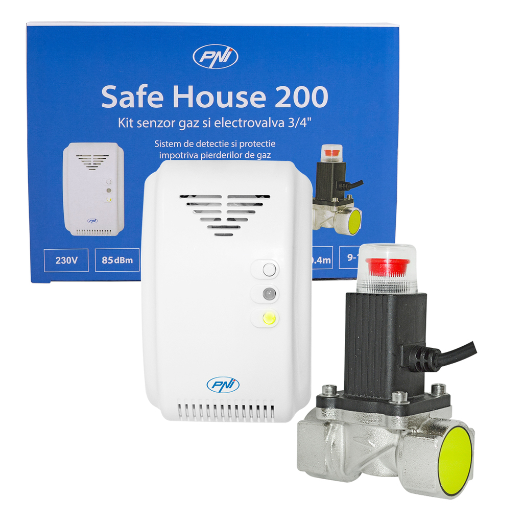 PNI Safe House Kit 200 gas sensor and solenoid valve 3/4 Inch