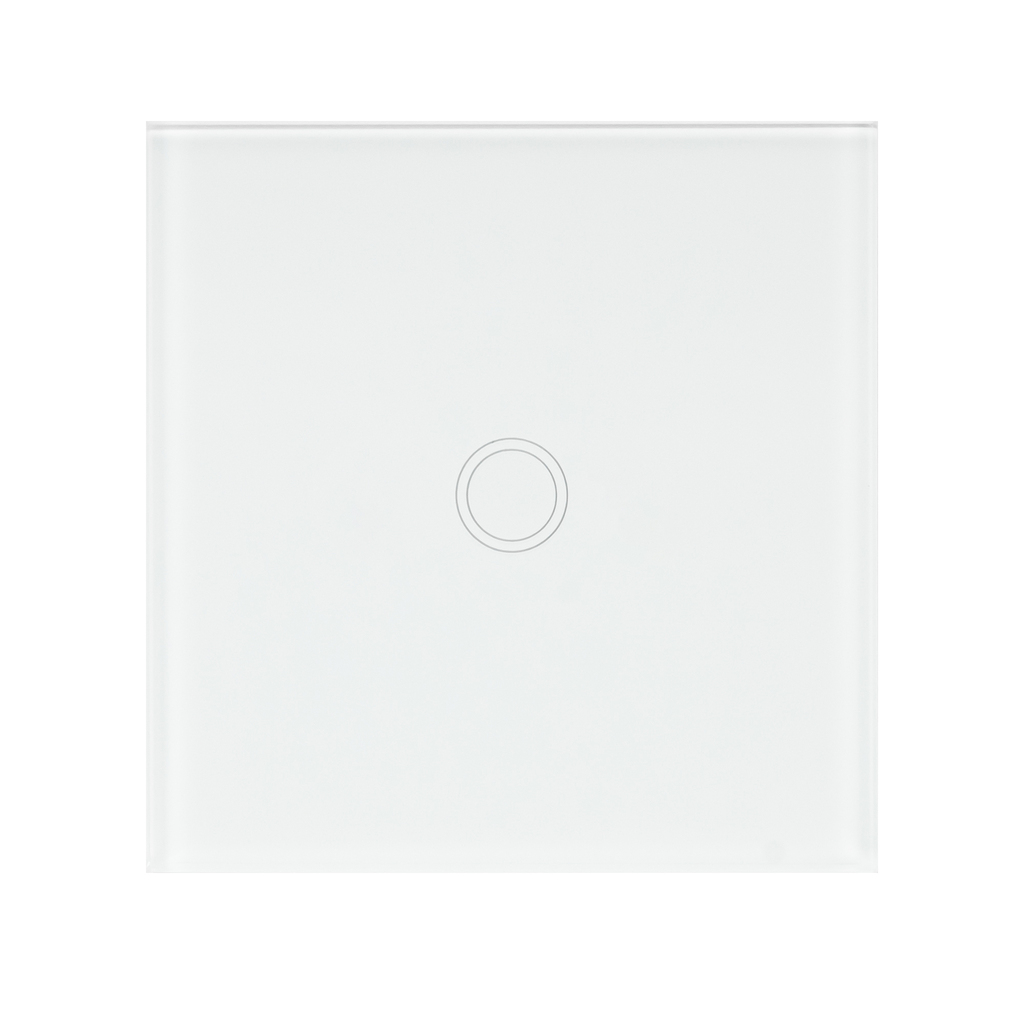 Switch with glass PNI SH101 touch, white with LED indicator