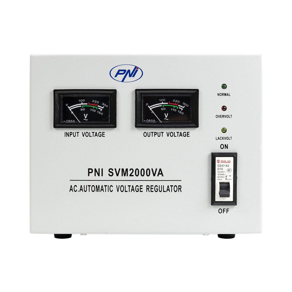 PNI SVM2000VA voltage stabilizer with servomotor, 1600W, 7.2A, 230V output
