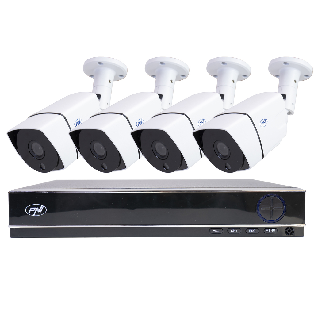 CCTV AHD PNI House PTZ1300 Full HD video surveillance kit - NVR and 4 outdoor cameras 2MP full HD 1080P