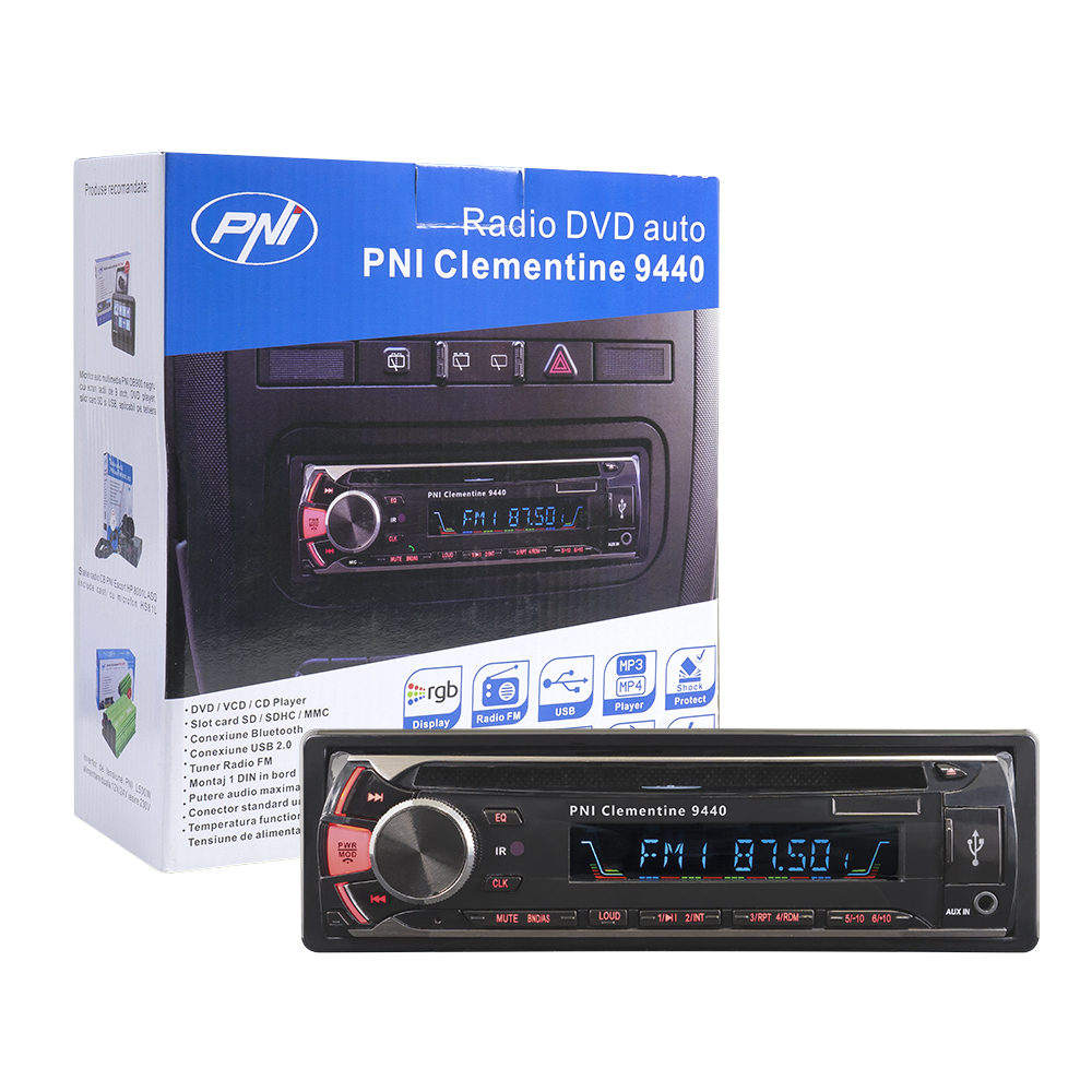 Car DVD Radio Clementine 9440 1 DIN FM radio, SD, USB, video output and Bluetooth
