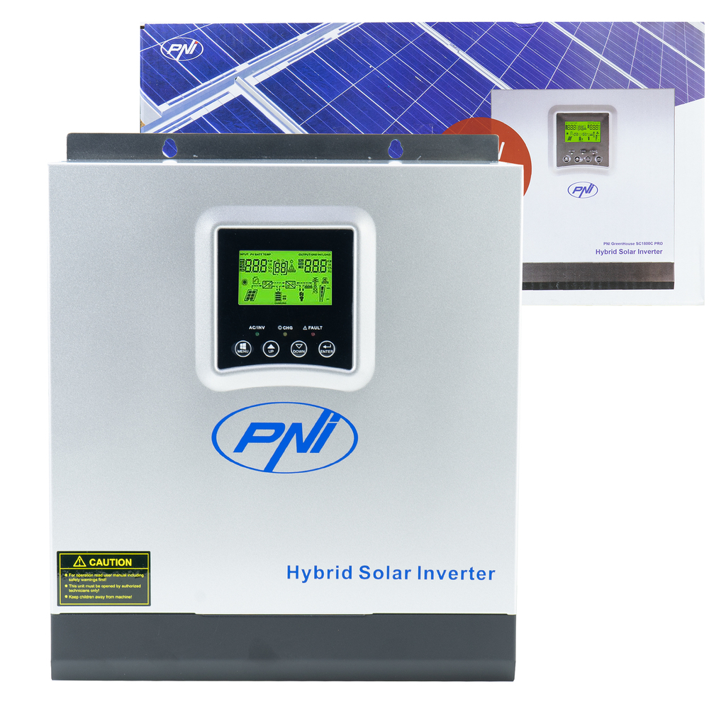 Solar inverter PNI GreenHouse SC1800C PRO 3KW 13A 3000VA, 24V, MPPT 60A, Off Grid Pure Sine Hybrid