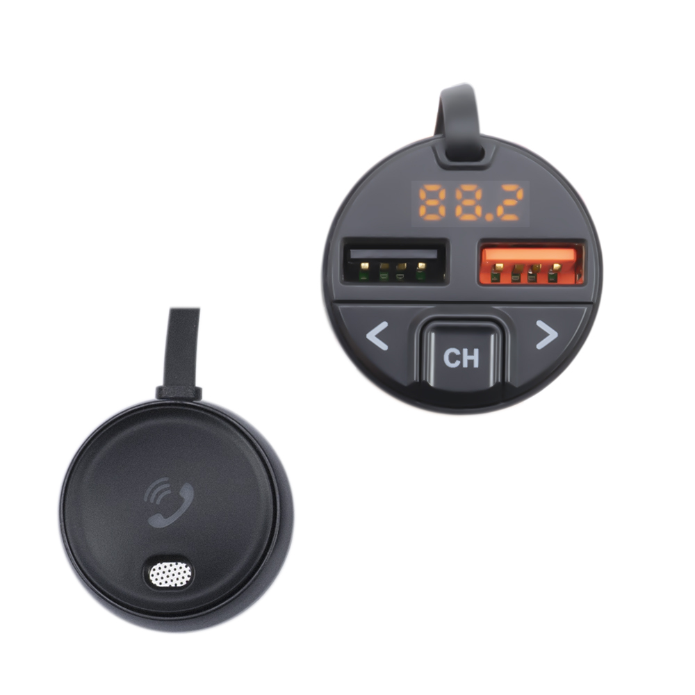 FM PNI Valentine V880 modulator with microphone, Bluetooth 5.0, MP3 player, FM transmitter, dual USB port, fast charging mobile devices through QC3.0, compatible with Siri and Google Assistant