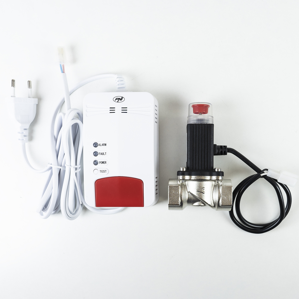PNI Safe House Dual Gas 250 kit with carbon monoxide (CO) sensor and natural gas and 3/4 inch solenoid valve