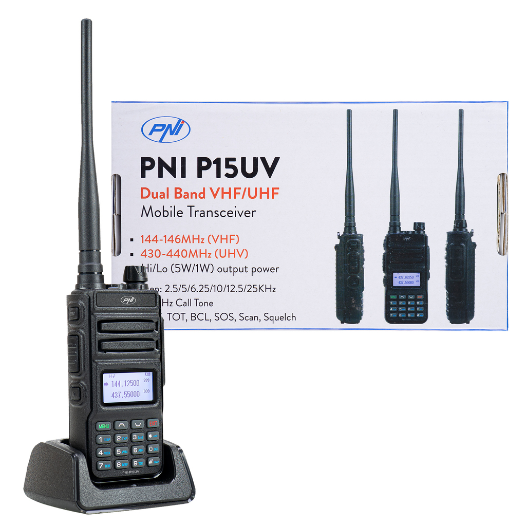 PNI KG-889 Portable VHF Radio Station Black