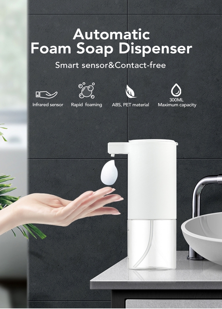 Automatic Soap Dispenser Touchless   Smart Infrared Motion Sensor, 3 Adjustable Soap Volume Hands Free Soap Dispenser